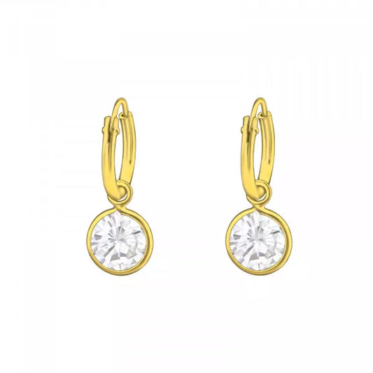 Crystal M/Hoop Gold
