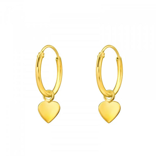 Solid Heart M/Hoop Gold