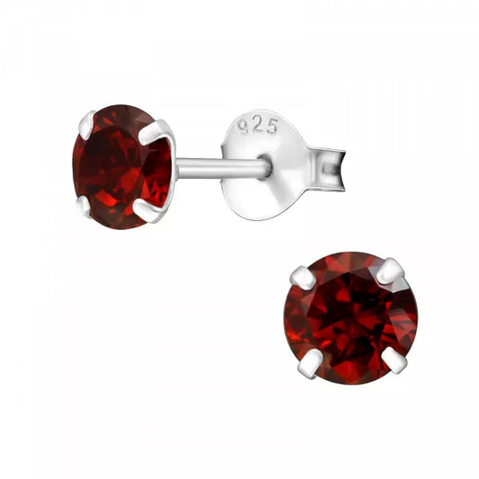 Garnet Stud  - Jan Birthstone