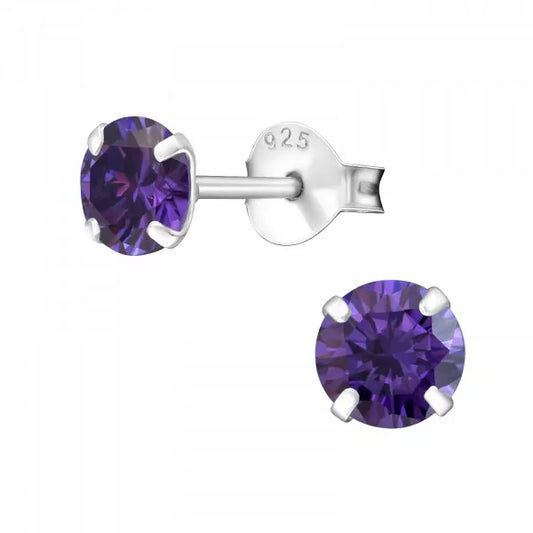 Amethyst Stud  - Feb Birthstone