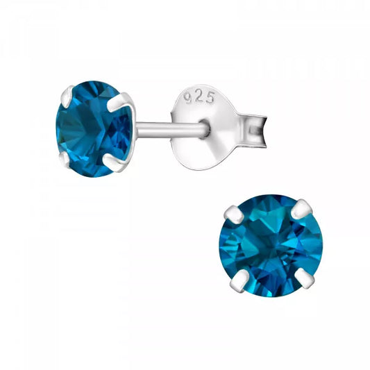 Blue Topaz Stud  - Dec Birthstone