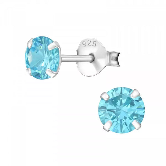 Aquamarine Stud  - Mar Birthstone