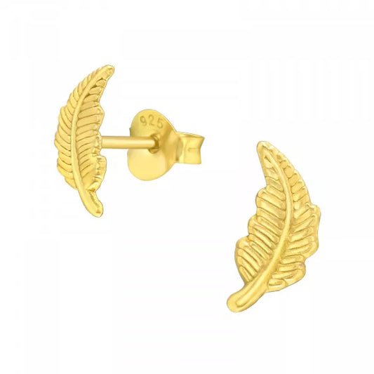 Feather Stud Gold