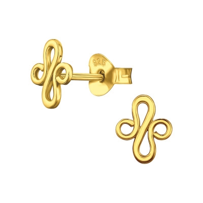 Infinity Cross Stud Gold