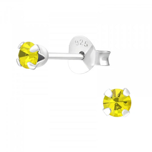 Yellow Topaz Stud -  Nov Birthstone