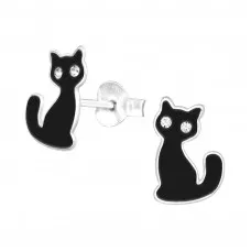Black Sitting Cat Stud
