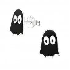 Black Ghost (w/eyes) Stud
